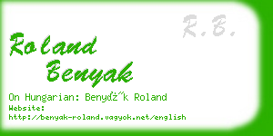 roland benyak business card